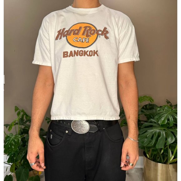 Vintage 90s Hard Rock Cafe Bangkok hang over movie cropped - Picture 4 of 12